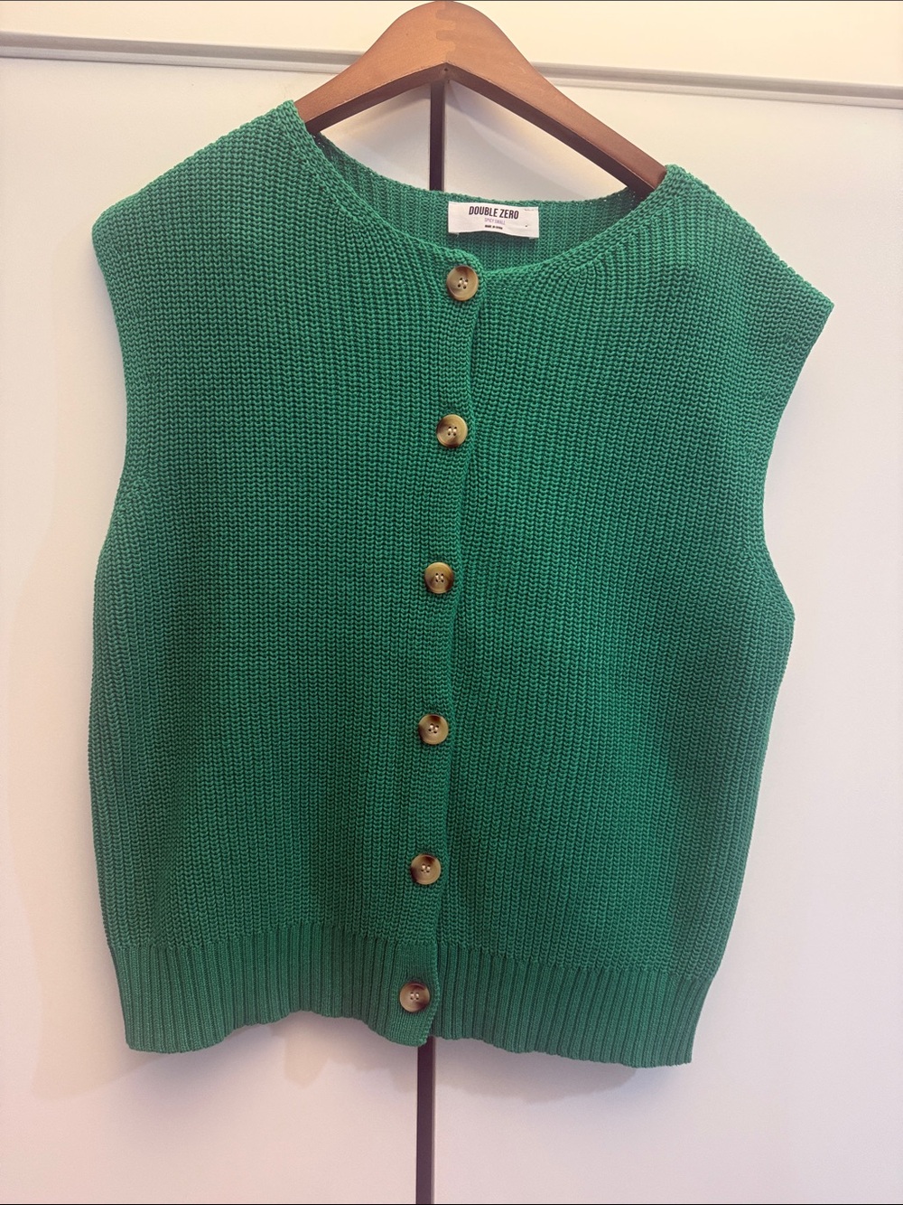 NWT  Double Zero Green Knit Vest